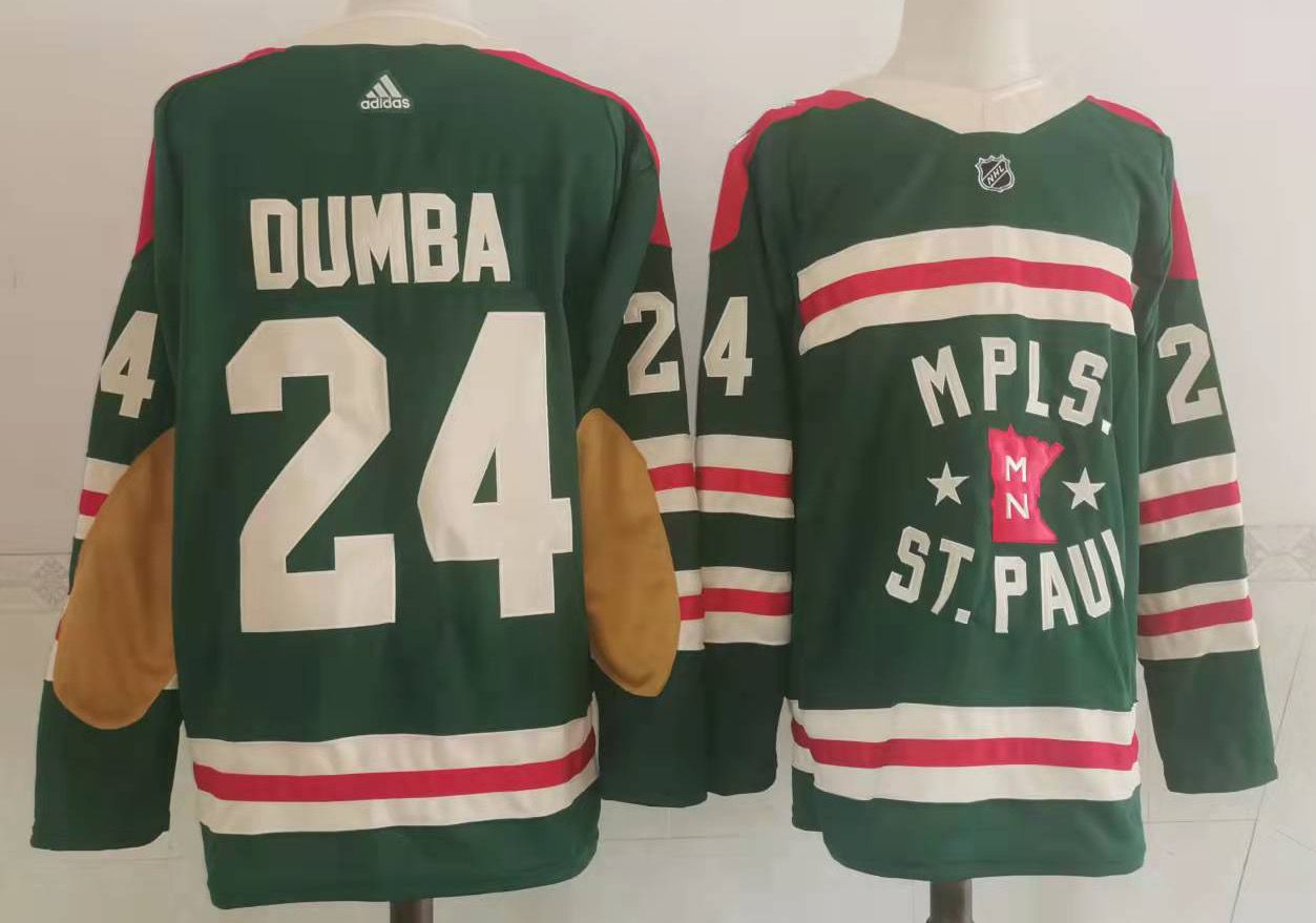 Cheap Men Minnesota Wild 24 Dumba Green Classic Edition 2022 Adidas NHL Jersey